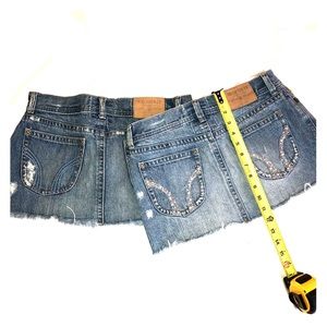 Lot of 2 Hollister jean miniskirts size 3